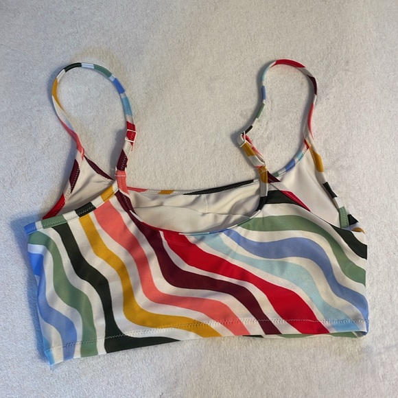 NWT Aerie Multi Color Scoop Bikini Top - Picture 5 of 6